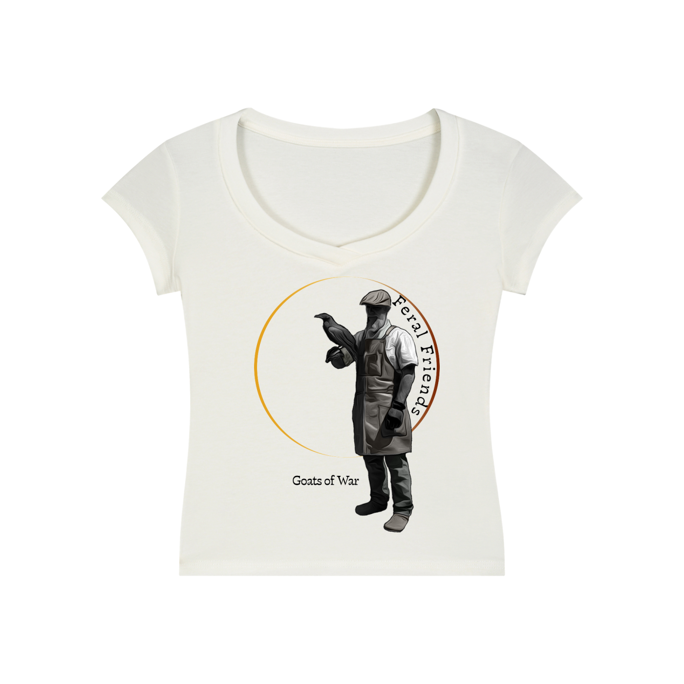 Feral Friends Essential V-Neck Bodycon T-Shirt