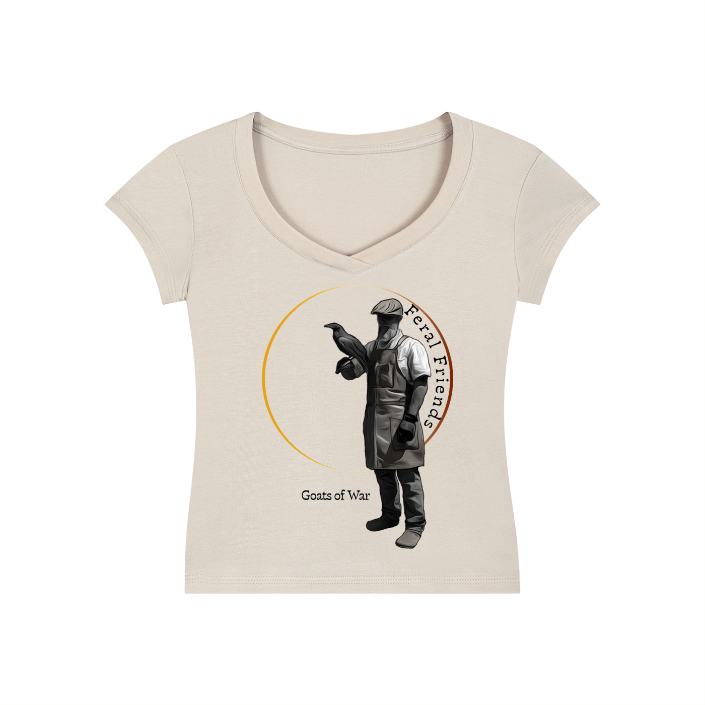Feral Friends Essential V-Neck Bodycon T-Shirt